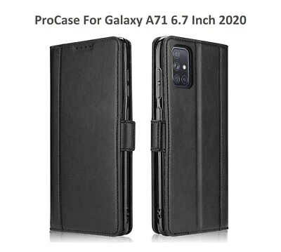 ProCase Galaxy A71 Case Vintage Wallet Fold-able Protective Cover W Card Holder - Image 1 of 4