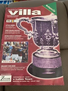 Aston Villa vs Luton Programm 2002 - Bild 1 von 2