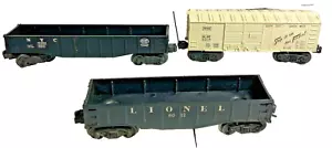Lionel O Lote de tres coches material rodante incluyendo Frisco Box Car - Imagen 1 de 12
