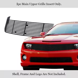 Fits 2010-2013 Chevy Camaro Long Main Upper Stainless Black Billet Grill Insert - Picture 1 of 7