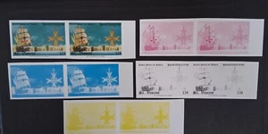 Saint Vincent Ships IMPERFORATE color trial MNH - Picture 1 of 1