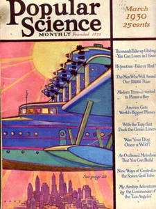 POPULAR SCIENCE March 1930 vintage Magazine Herbert Paus cover gliding Hypotism - Picture 1 of 3