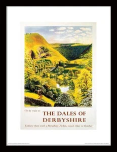 Derbyshire Dales (Peak District) Official 30 x 40cm Framed Mounted Print - Picture 1 of 1