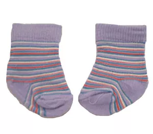 Lavendel gestreifte Socken passen 18 Zoll American Girl Puppen - Bild 1 von 1