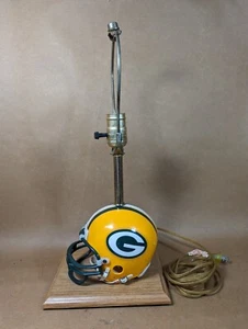 Vintage Original Riddell Green Bay Packers Fußballhelm Lampe - Bild 1 von 8
