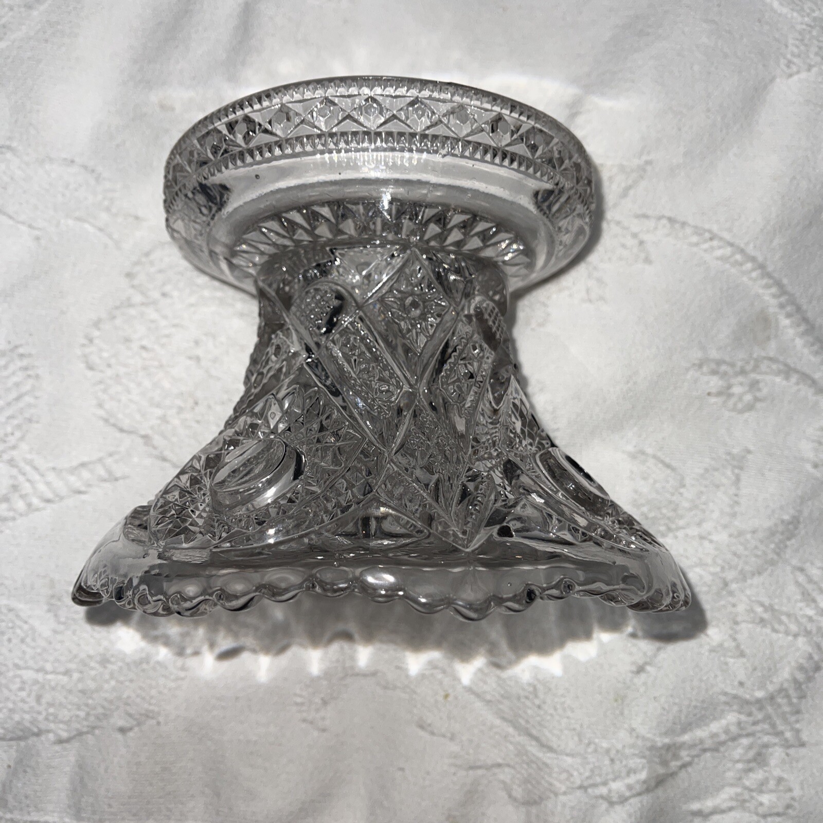 Heisey Punch Bowl Glass Cups Star Burst eBay