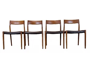 4x 60er 70er Jahre Stühle Teak Dining Chair Niels O. Möller für J.L. Møllers 60s - Picture 1 of 12