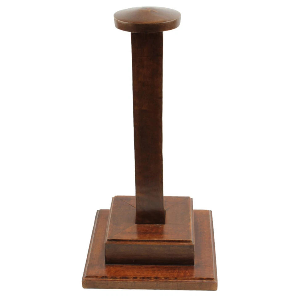 СТОЙКА ДЛЯ БРОНИ ШЛЕМА ИЗ МАНГО ДЕРЕВА | КВАДРАТНАЯ ОСНОВА РУЧНОЙ РАБОТЫ ПОЛИРОВАННАЯ ДЕРЕВЯННАЯ ВИТРИНА - Изображение 1 из 4