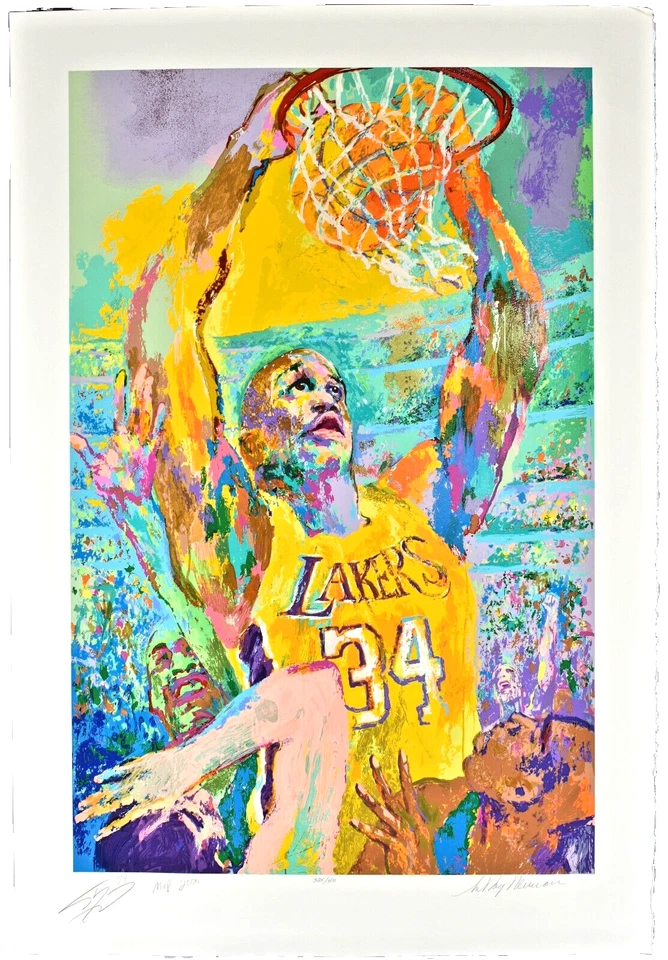 Shaquille O'Neal "Shaq" LeRoy Neiman Autographed Limited Print - Image 1 of 4