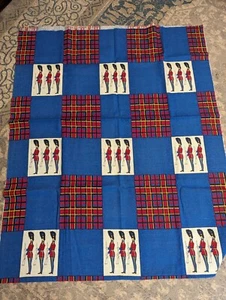 Vtg British Soldier Quilt Fabric Unbranded 3 Yds 44W - Picture 1 of 4