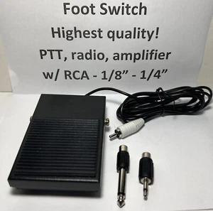 Foot Switch PTT 3.5 mm 1/8 1/4 RCA FS-1B Radio amplifier HAM CB FootSwitch pedal - Zdjęcie 1 z 6