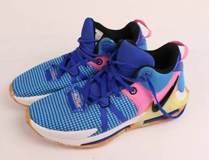 Scarpe da basket Nike LeBron Witness 7 Hyper Royal rosa da uomo taglia 12 usate - Foto 1 di 19