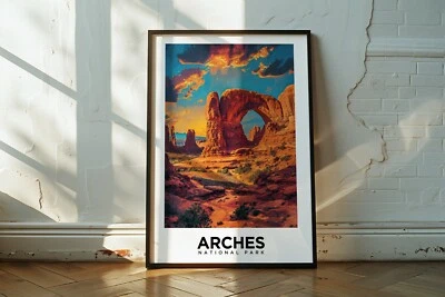 Arches National Park - Travel Poster, Home Decor, Utah Destinations - Image 1 of 4
