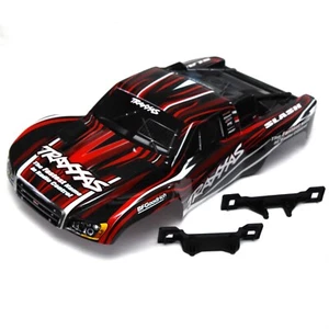 Traxxas Slash Red/Black Body with Front & Rear Clipless Lower Mounts 2WD/VXL/4x4 - Picture 1 of 4