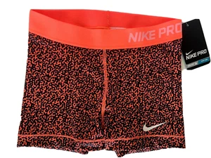 NEW! NIKE PRO [XS] Womens 3.0" COMPRESSION Run/Gym Shorts-Mango/Mezzo 620422-870 - Picture 1 of 3