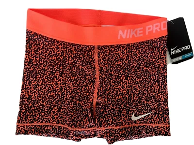 NEW! NIKE PRO [XS] Womens 3.0" COMPRESSION Run/Gym Shorts-Mango/Mezzo 620422-870 - Image 1 of 3