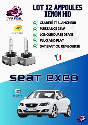 KIT 2x AMPOULES XENON HID Seat Exeo de 2008 à 2013 35W blanc pur - Imagen 1 de 4
