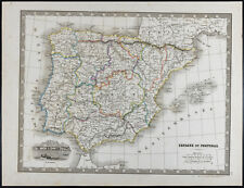 Antique map (1835ca) : Spain And Portugal. monin & Vuillemin. Lisbon
