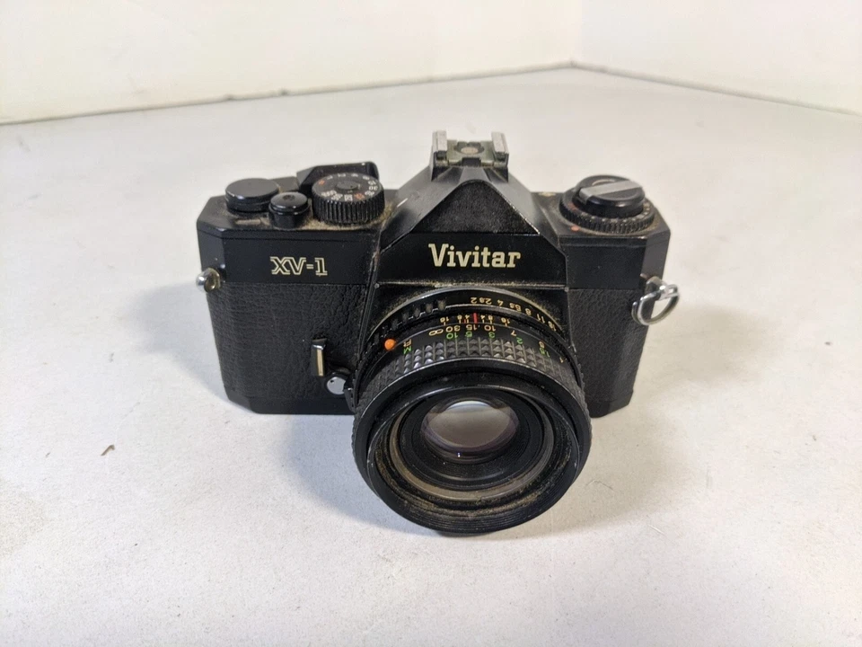 Vivitar XV-1 Cosina made 35mm camera with lens for parts Untested - Image 1 of 4