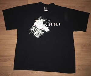 Camiseta de Colección Años 90 Air Jordan Jumpman Tinta Reflectante Dos Caras Gráficos Talla XL - Imagen 1 de 10