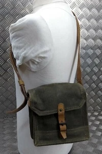 Genuine Vintage French Military Canvas Utility or Ammunitions Side Bag Carrier - Picture 1 of 12