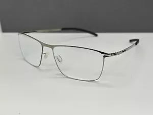 ic Berlin Brille Herren Damen Grau Shiny Eckig Asper NP:499€ - Bild 1 von 13