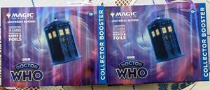 MAGIC THE GATHERING UNIVERSES BEYOND DOCTOR WHO COLLECTOR BOOSTER LOT OF 2 
