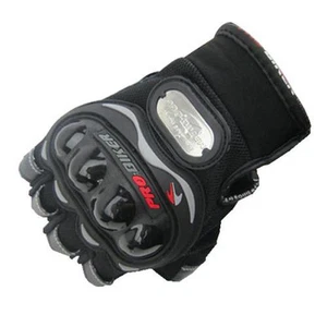 New Half Finger Motorcycle Bike Bicycle Riding Cycling Gloves Black M-L-XL - Picture 1 of 6