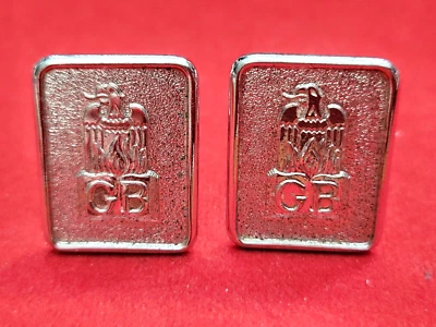 Vtg Sterling Silver Anson UK "GB" Cufflinks 240824 - Image 1 of 4