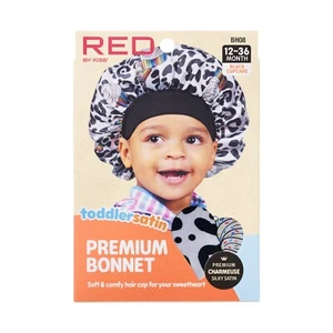 RED BY KISS TODDLER SATIN PREMIUM BONNET 12-36 MONTH #BH08 BLACK CUPCAKE - Picture 1 of 4