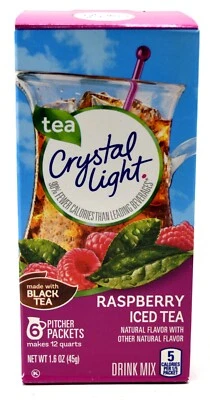 24 12-Quart Boxes Crystal Light Raspberry Iced Tea Drink Mix - Image 1 of 4