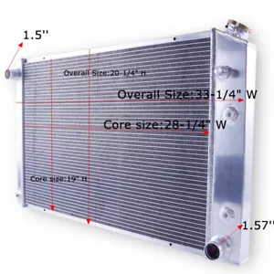 FULL ALUMINUM 3 ROW RADIATOR FOR 1973-1986 CHEVY C10 C20 C30 K20 5.7L 7.4L Truck - Bild 1 von 11
