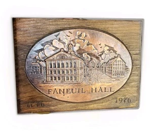 1996 Faneuil Hall Bicentennial BRONZE Commerative Plaque - The Cradle Of Liberty - Picture 1 of 7
