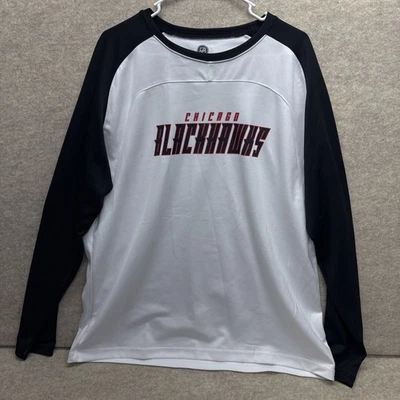 NHL Chicago Blackhawks Men XL Polyester Long Sleeve Athletic Hockey Sports Shirt - Image 1 of 3