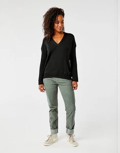 Suéter Carve Designs Aurora Cuello en V XL Negro Tahoe Mezcla de Lana Informal Cómodo $92 - Imagen 1 de 15