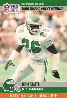 1990 Pro Set #690 Ben Smith Philadelphia Eagles Football - Image 1 of 2