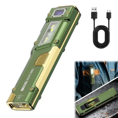 Flat Flashlights Rechargeable,Dual-Switches LED Small Flashlight. C3W5 - Image 1 of 4