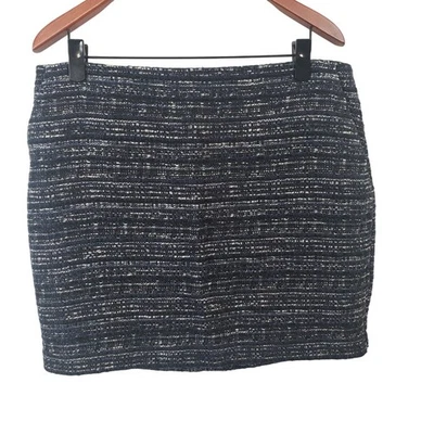 Banana Republic Womens 14 Tweed Skirt Navy Blue White Career Business  /B117 - Image 1 of 4