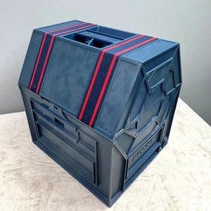 Vintage Rolykit Craft Organizer Storage Box Roll Out Large Blue Tackle S18 - Picture 1 of 15