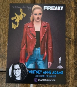 2025 SDCC COMIC CON EXCLUSIVE COSTUME SIGNED CARD WHITNEY ANNE ADAMS FREAKY - Picture 1 of 1