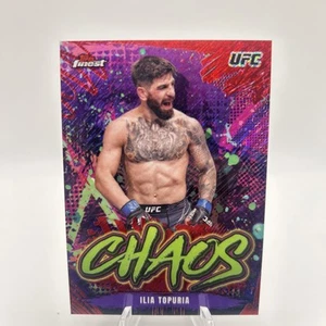 Ilia Topuria Chaos Red Shimmer 2024 Topps Finest UFC #CHA-1 Nm/M - Imagen 1 de 2