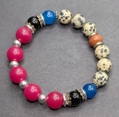 Pulsera elástica con cuentas extravagantes y divertidas con estilo para mujer (16 cm) muñeca pequeña Foto 1 de 4