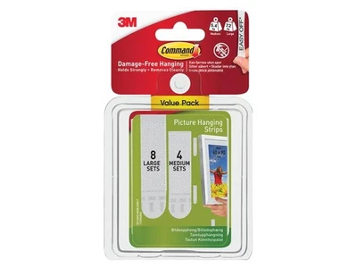 Command™ Picture Hanging Strips Set, Medium & Large (Pack 12) COM17209 - Image 1 of 4
