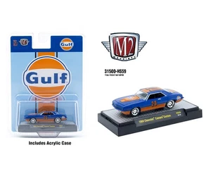 Chevrolet Camaro 1969 M2 Machines 1:64 personalizado #20 azul golfo/naranja - Imagen 1 de 1