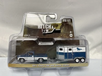 Greenlight Hitch & Tow 1972 Ford F-100 And Horse Trailer New - Image 1 of 4