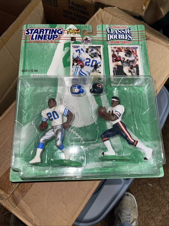 1997 Classic Doubles Barry Sanders Walter Payton Plus Dome HOF Starting Lineup