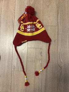 USC Trojans Beanie Hat Cap Red University College Knit Winter Pom Fleece NWT - Picture 1 of 6