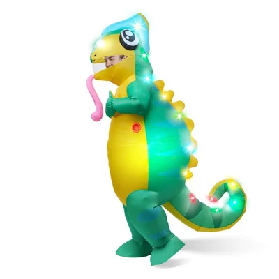 Disfraz Inflable Adulto Cuerpo Completo Iluminado Camaleón Aire Blow-up Deluxe Hall... Foto 1 de 4