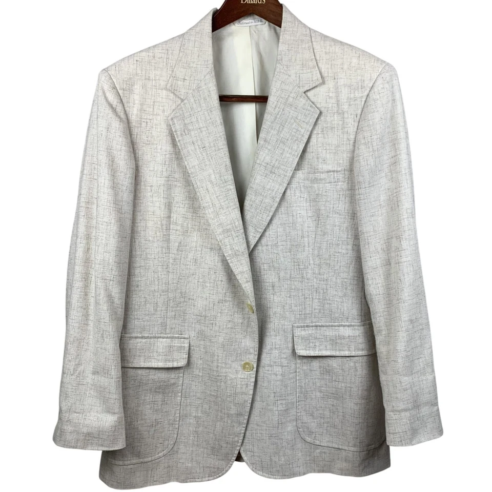 Blazer Arnold Palmer Para Hombres 43R Beige Dos Botones Muesca Solapa Hecho en EE. UU. Forrado Foto 1 de 4