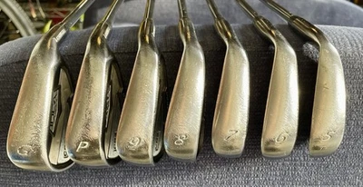 Adams Idea Black CB3 Forged Irons 5-PW +GW  w/ ProLaunch  Blue 65 Stiff Shafts - Image 1 of 4